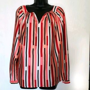 Gorgeous satin shirt with super cute pattern